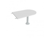 Doplnkový stôl Cross, 120x75,5x80 cm, biela/kov