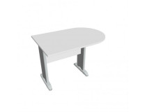 Doplnkový stôl Cross, 120x75,5x80 cm, biela/kov