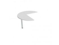 Doplnkový stôl Cross, 100,0x75,5x(60x60) cm, biela/kov