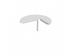 Doplnkový stôl Cross, 120x75,5x(80x60) cm, biela/kov
