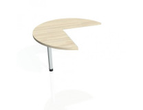 Doplnkový stôl Cross, ľavý, 100x75,5x(60x60) cm, agát/kov