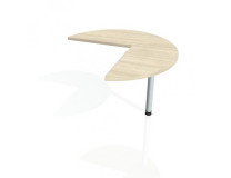 Doplnkový stôl Cross, pravý, 100x75,5x(60x60) cm, agát/kov