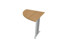 Doplnkový stôl Cross, ľavý, 80x75,5x80 cm, dub/kov