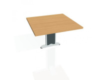 Doplnkový stôl Cross, 80x75,5x80 cm, buk/kov