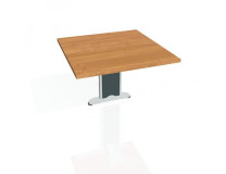 Doplnkový stôl Cross, 80x75,5x80 cm, jelša/kov