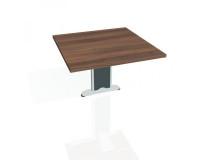 Doplnkový stôl Cross, 80x75,5x80 cm, orech/kov