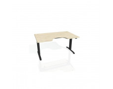 Pracovný stôl Motion Ergo, ZO, 2S, 180x70,5-120,5x90 cm, agát/čierna