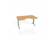 Pracovný stôl Motion Ergo, ZO, 2S, 180x70,5-120,5x90 cm, buk/sivá