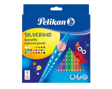 Farbičky Pelikan Silverino trojhranné tenké 24ks