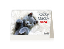 Stolový kalendár Mačky 2024
