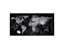Sklenená tabuľa artverum 91x46cm mapa sveta