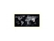 Sklenená tabuľa artverum podsvietená 91x46cm mapa sveta