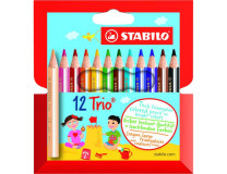 Farbičky STABILO Trio hrubé a krátke 12 ks v kartónovom obale